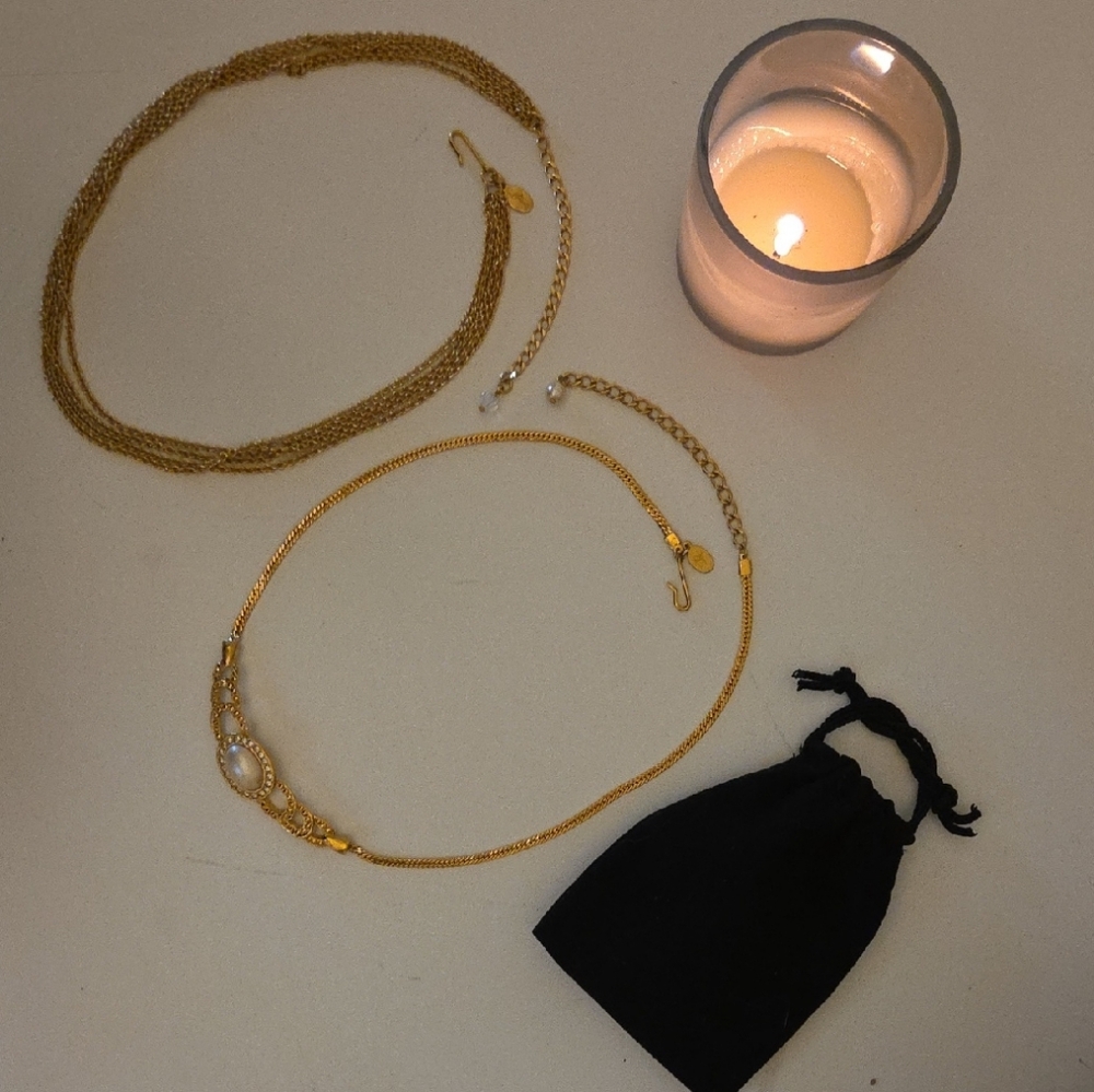 VINTAGE Princess House Gold Necklace & VINTAGE Luminess Chain